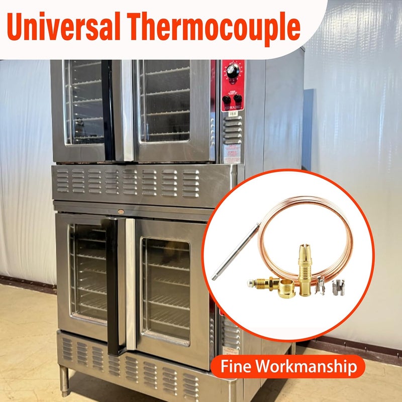 ActyGo Replacement Heater Burner Oven Universal 24" Long 1220mm 20-30mv 1980-024 Snap-Fit Replacement Thermocouple fits Robertshaw Blodgett Montague etc. - Image 3